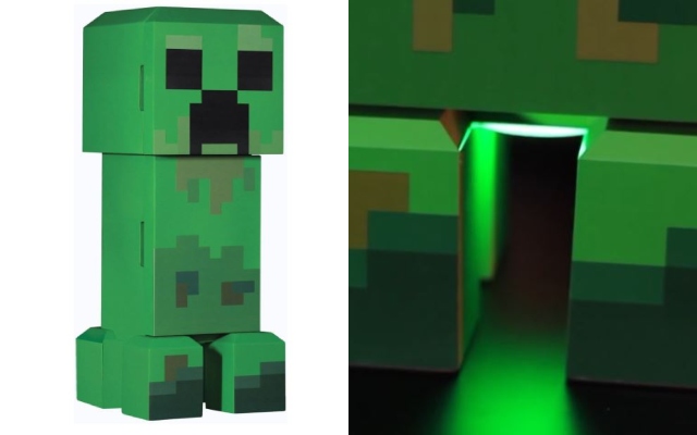 Minecraft Green Creeper 12-Can Mini Fridge with Light